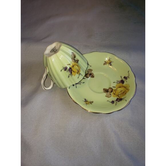 EB Foley Bone China Made in England CottageCore Cup & Saucer Set 3986 - Picture 4 of 5